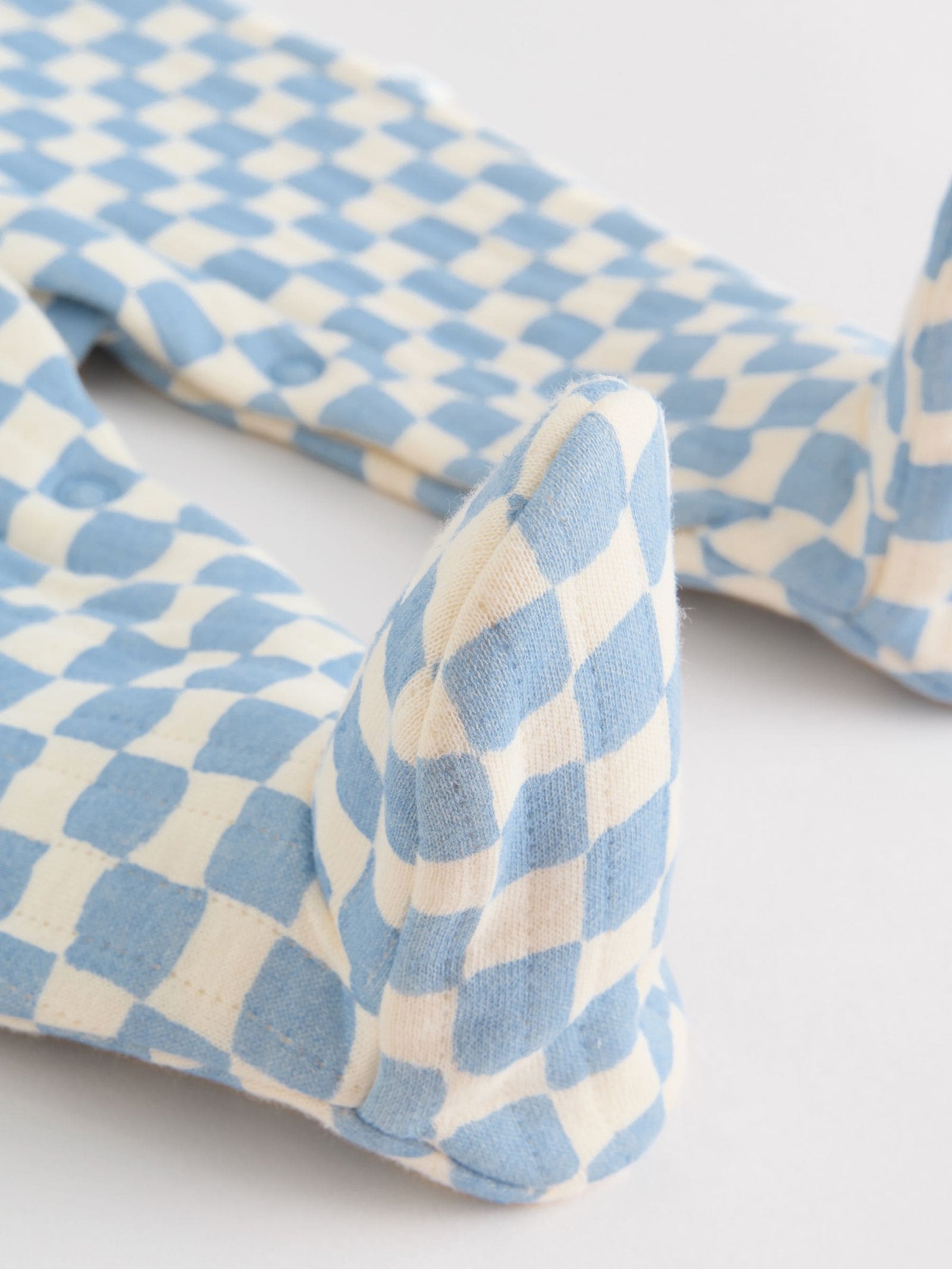 Blue 2 Pack Quilted Baby Sleepsuits