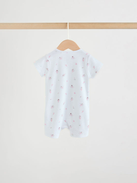 Pink Two Way Zip Baby Rompers 3 Pack (0mths-3yrs)