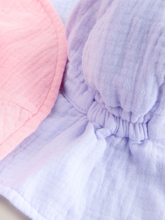 Pink/Purple Crinkle 2 Pack Baby Bucket Hat