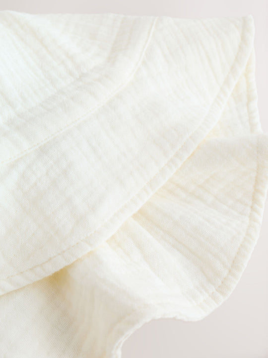 Ecru Woven Crinkle Baby Bucket Hat (0mths-2yrs)