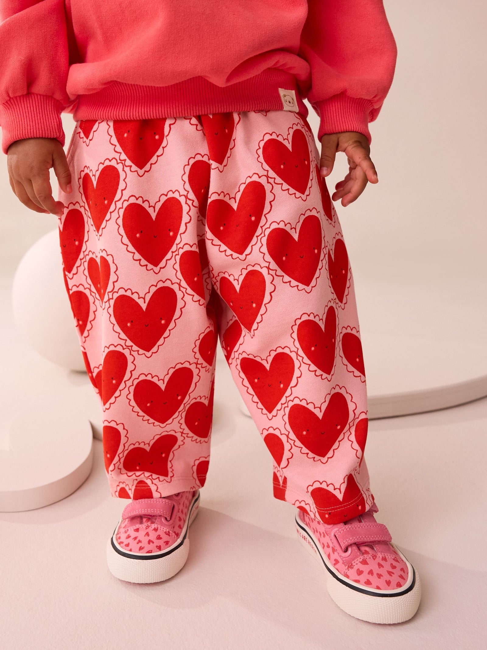 Red Heart Textured Barrel Leg Trousers (3mths-7yrs)