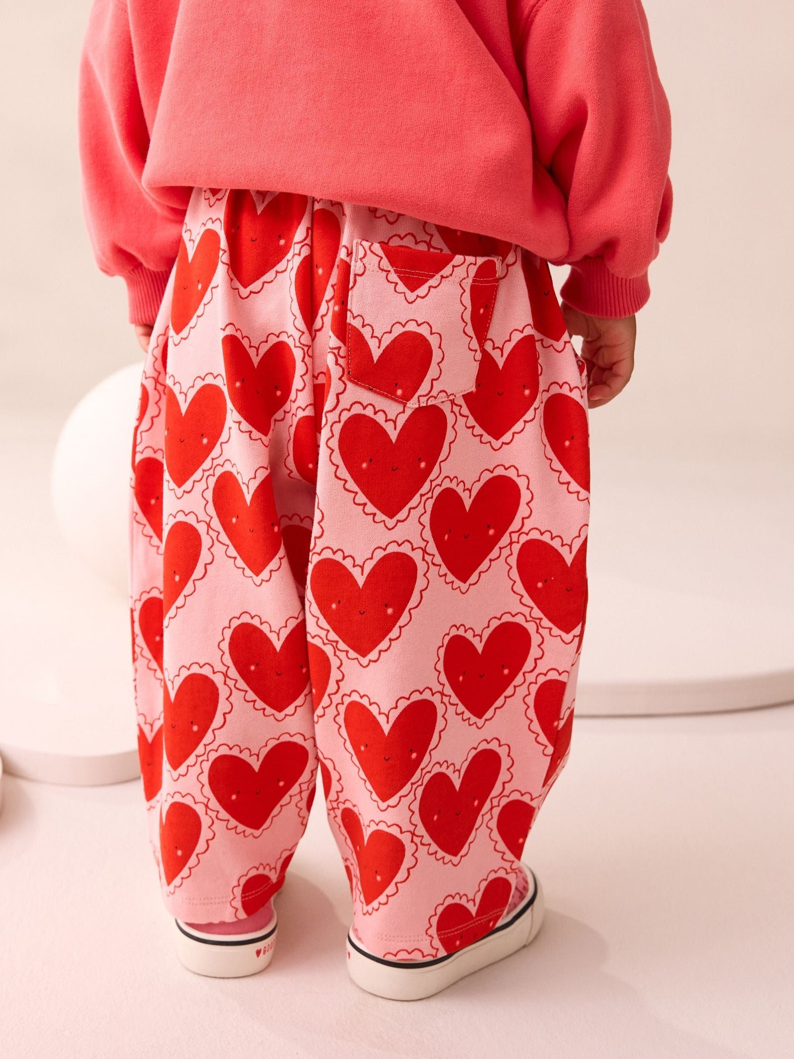 Red Heart Textured Barrel Leg Trousers (3mths-7yrs)