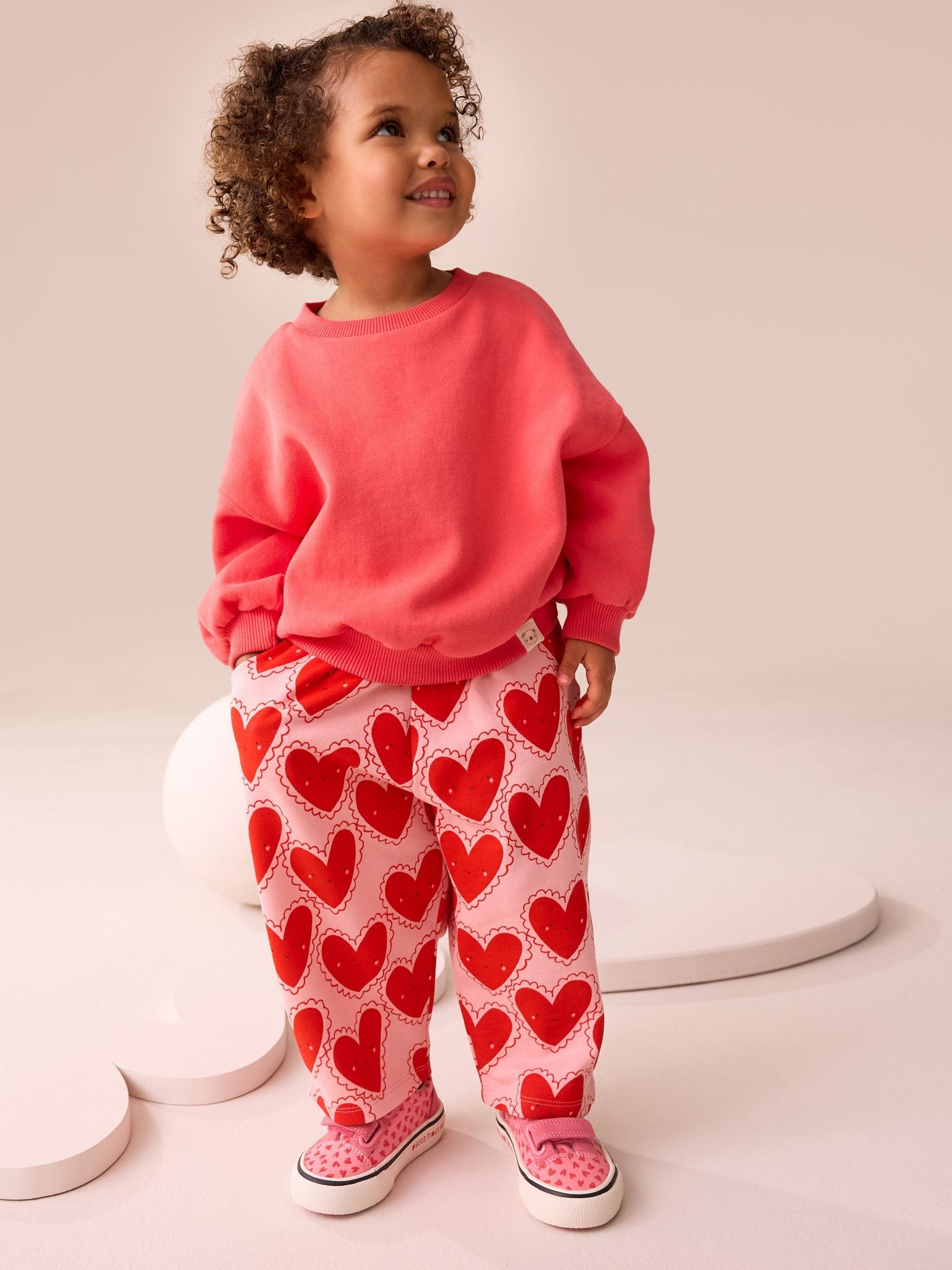 Red Heart Textured Barrel Leg Trousers (3mths-7yrs)