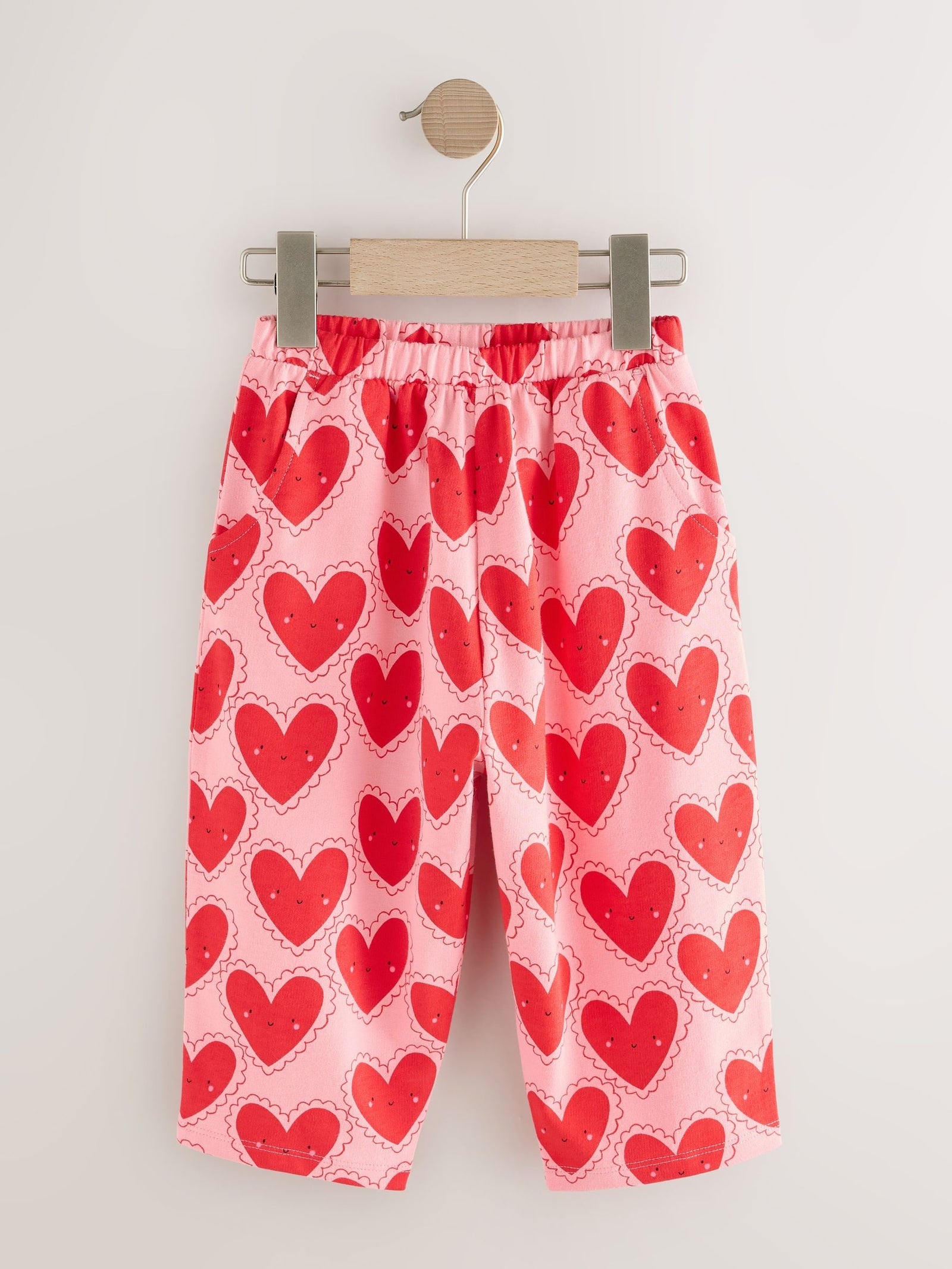 Red Heart Textured Barrel Leg Trousers (3mths-7yrs)