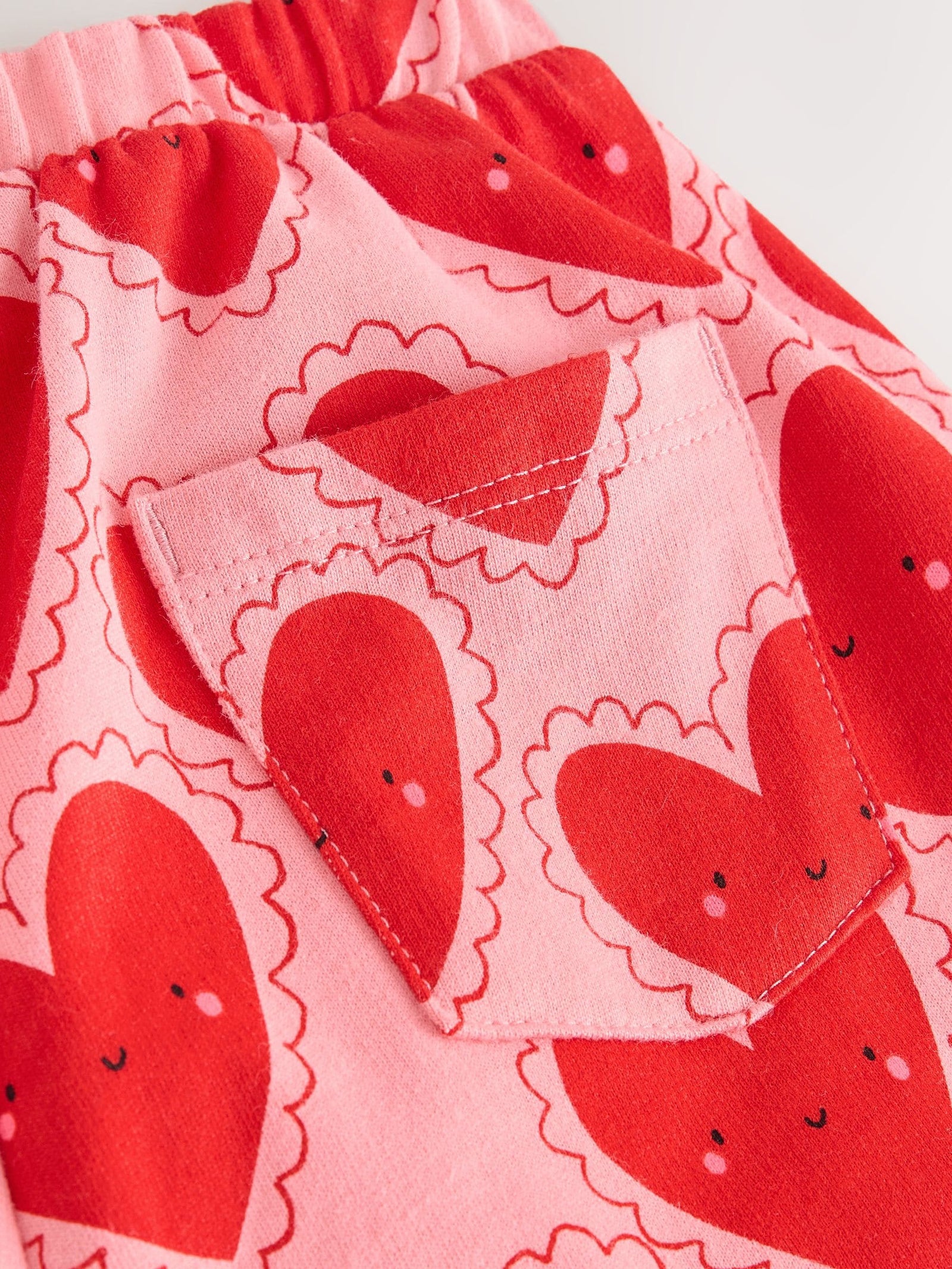 Red Heart Textured Barrel Leg Trousers (3mths-7yrs)