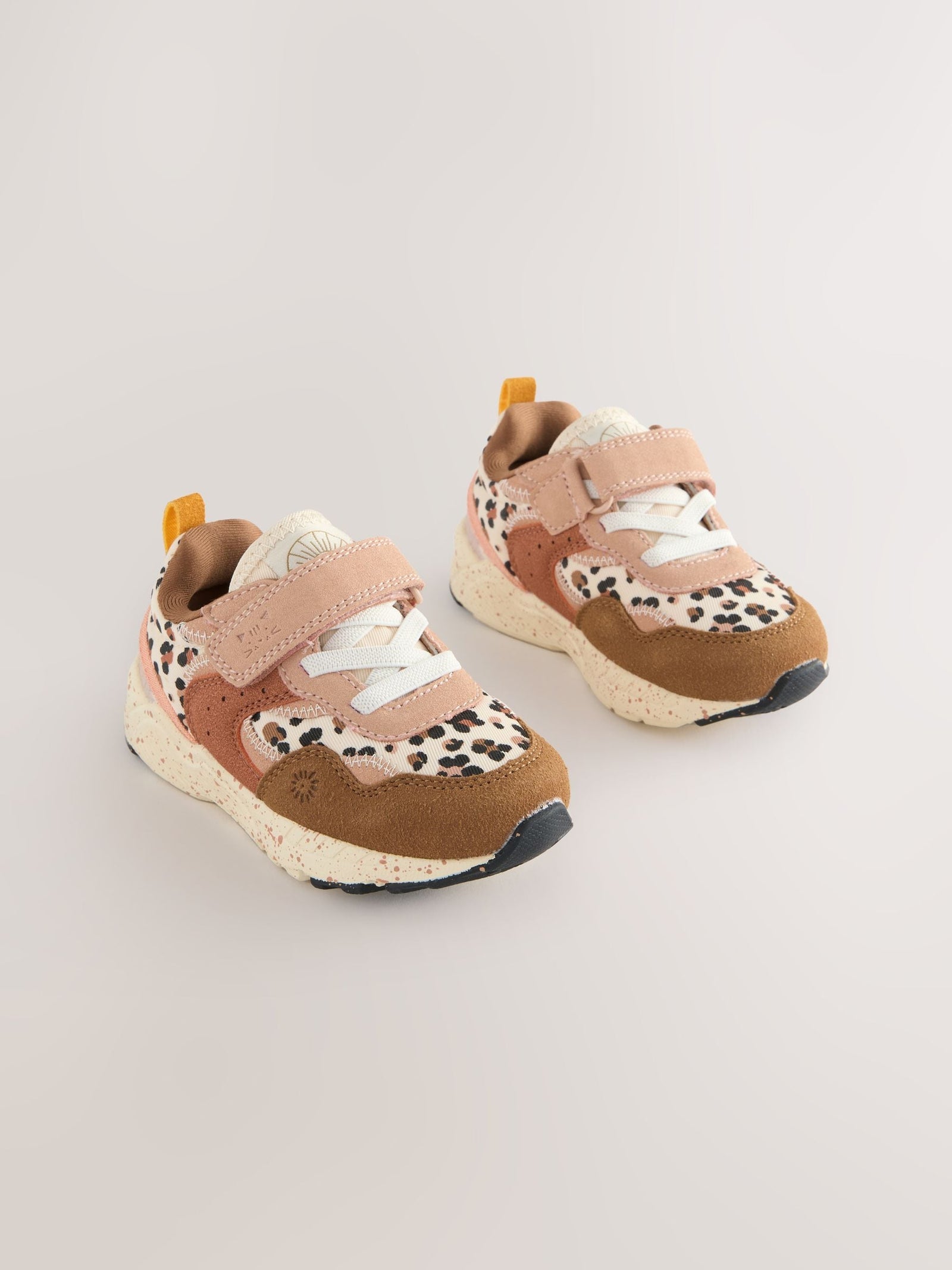 Neutral Animal Wide Fit (G) Elastic Lace Touch Fasten Trainers