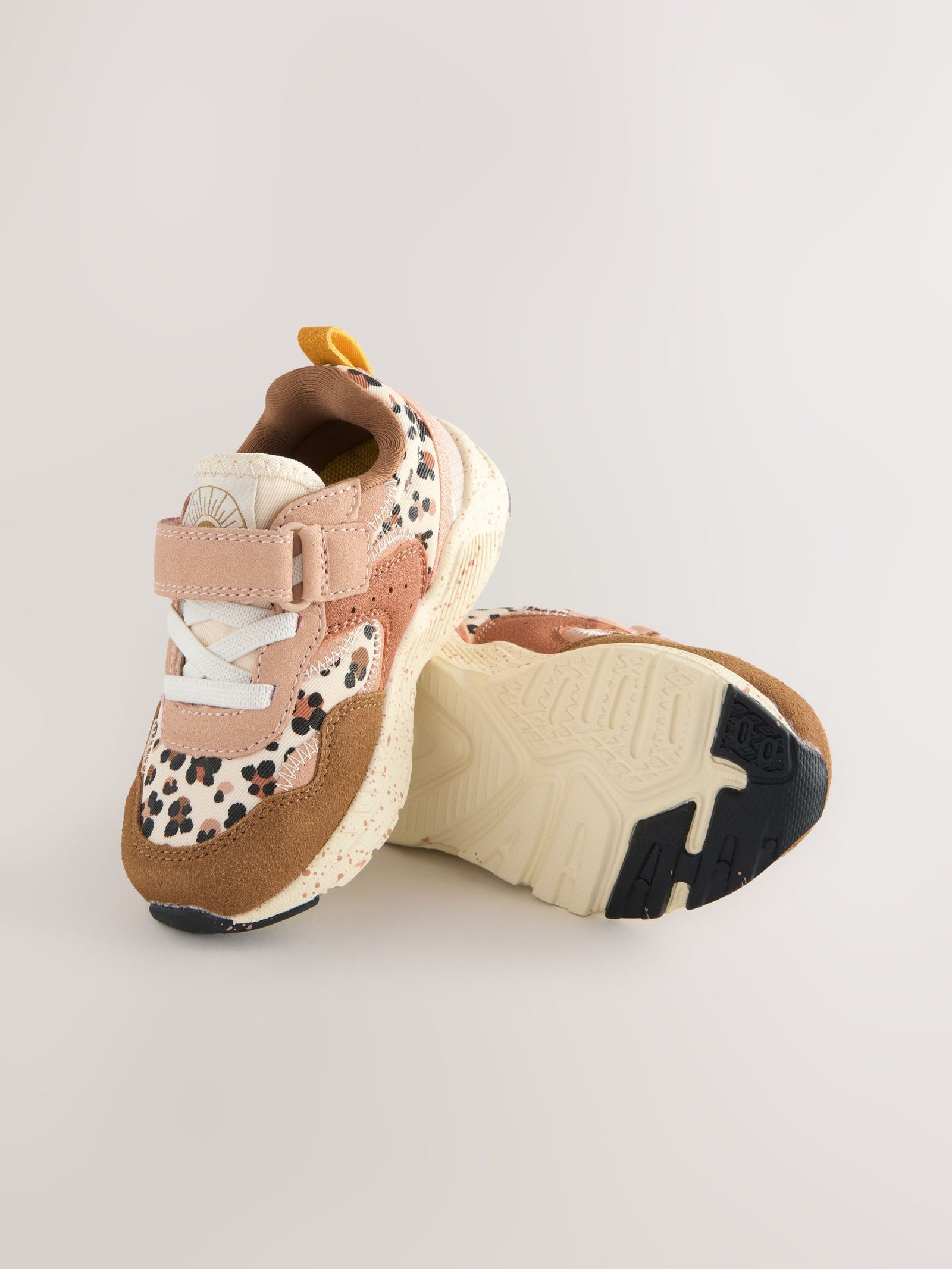 Neutral Animal Wide Fit (G) Elastic Lace Touch Fasten Trainers