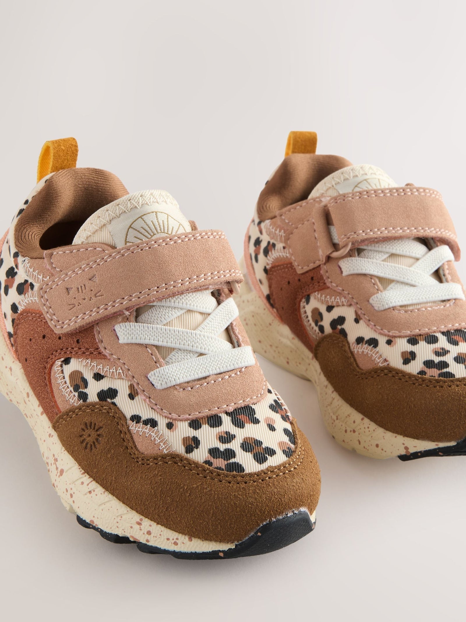Neutral Animal Wide Fit (G) Elastic Lace Touch Fasten Trainers