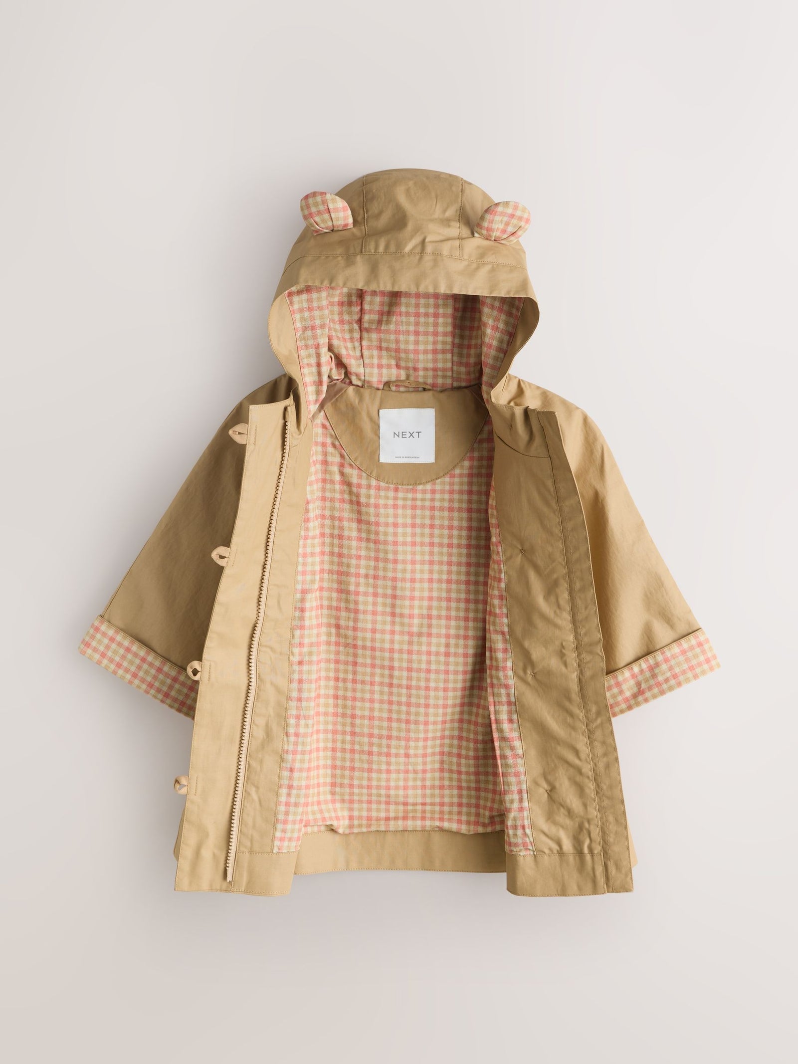 Stone Shower Resistant Hooded Trench Coat (3mths-7yrs)