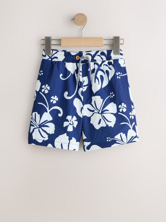 Navy Printed Swim Shorts (3-16yrs)