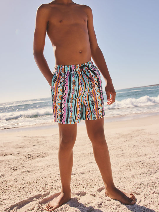 Multicoloured Aztec Printed Swim Shorts (3-16yrs)