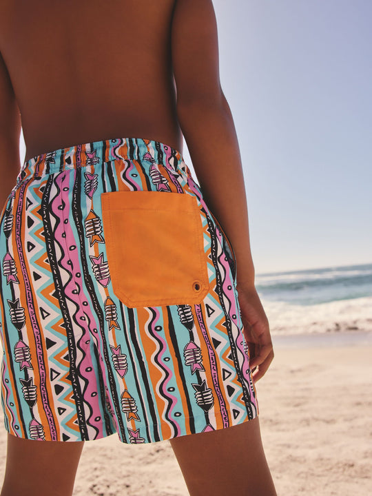 Multicoloured Aztec Printed Swim Shorts (3-16yrs)