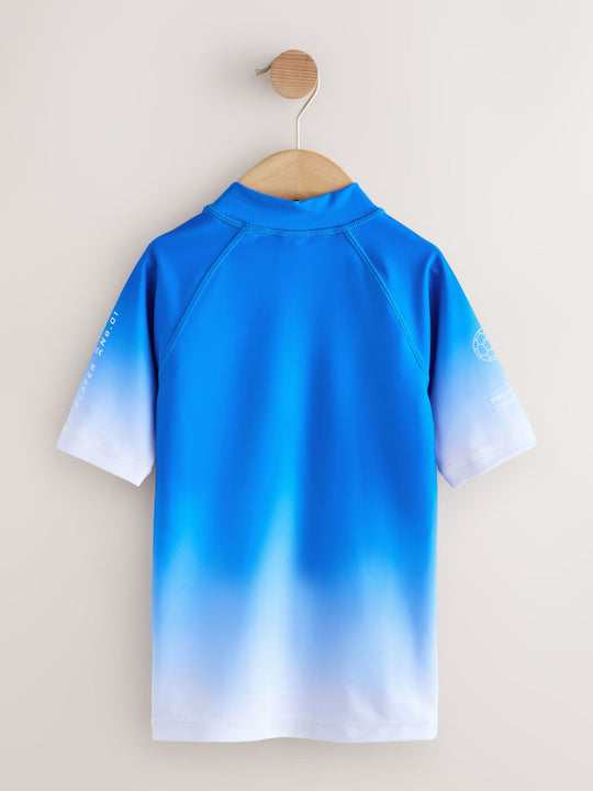 Cobalt Blue Football Short Sleeve Rash Vest (1.5-16yrs)