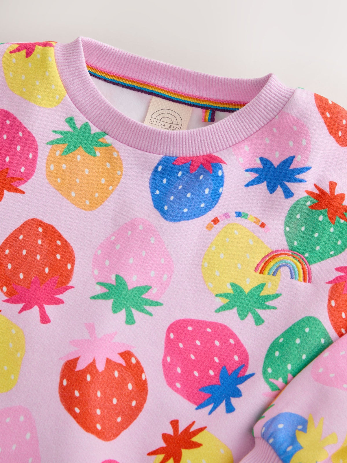 Rainbow Strawberry 2 Piece Sweater and Joggers Set