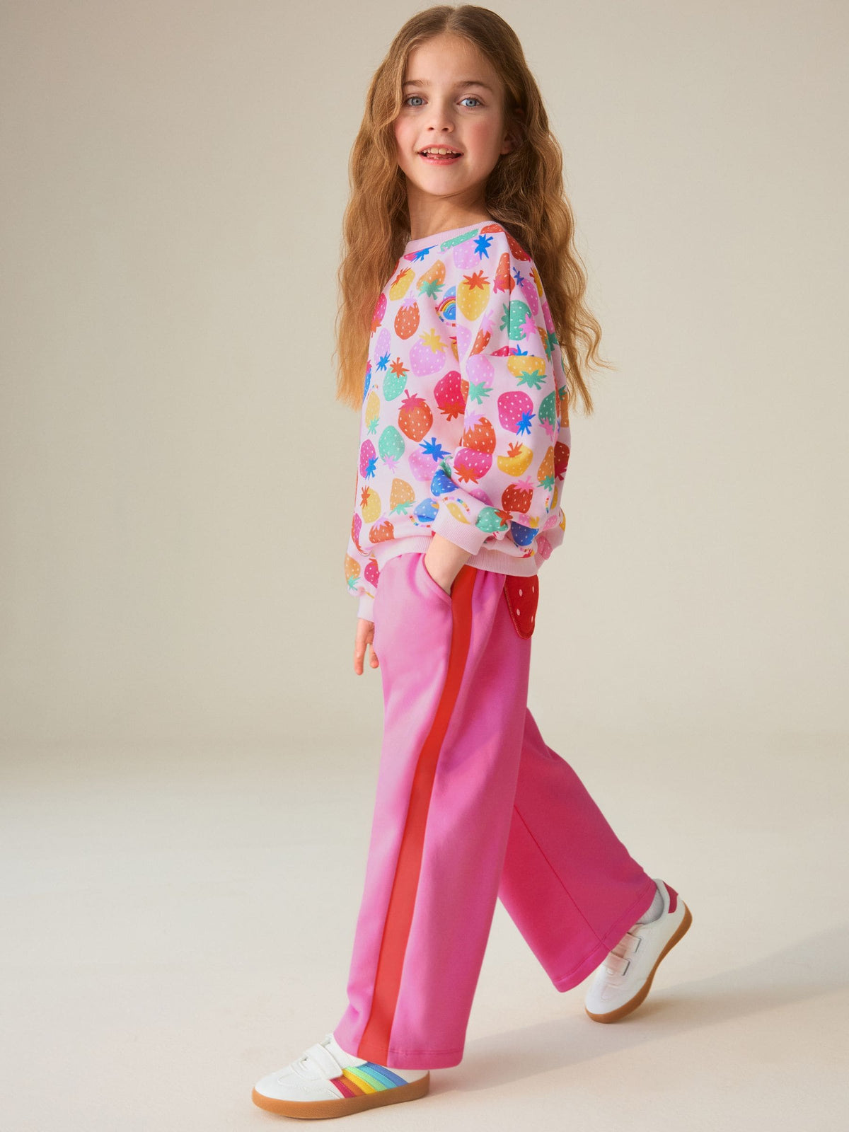 Rainbow Strawberry 2 Piece Sweater and Joggers Set