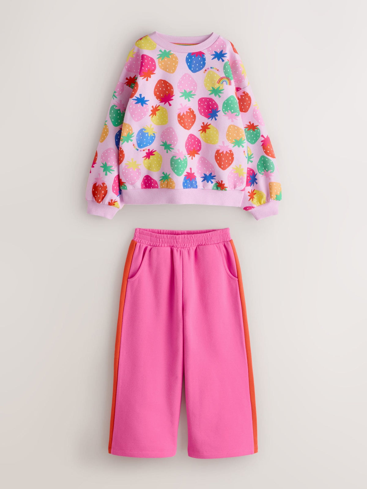 Rainbow Strawberry 2 Piece Sweater and Joggers Set