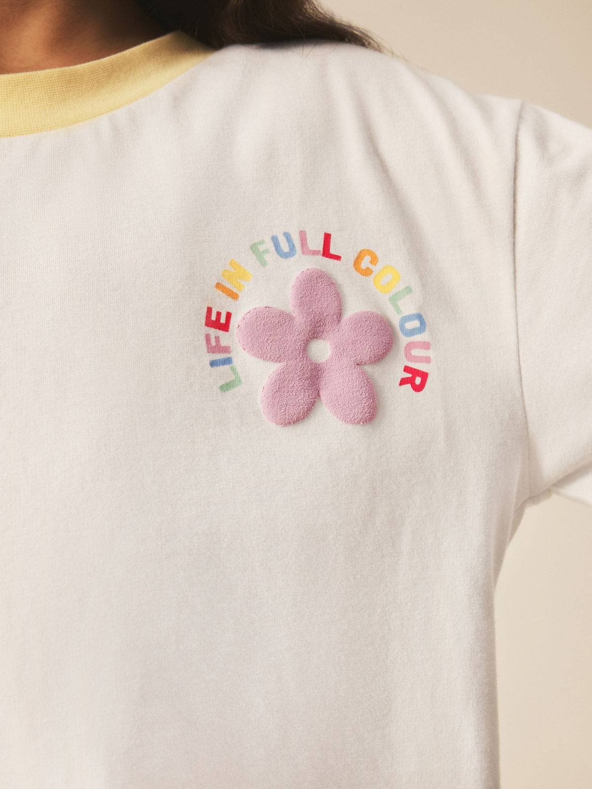 Little Bird by Jools Oliver Rainbow Print T-Shirt & Ribbed Cycling Shorts Set