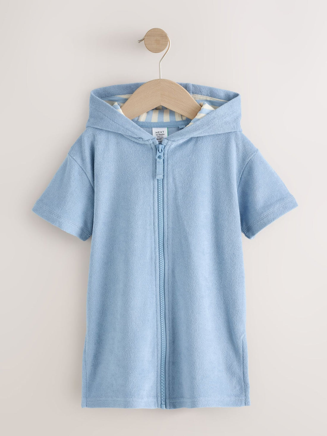 Blue Towelling Zip Through Cover-Up (3mths-7yrs)