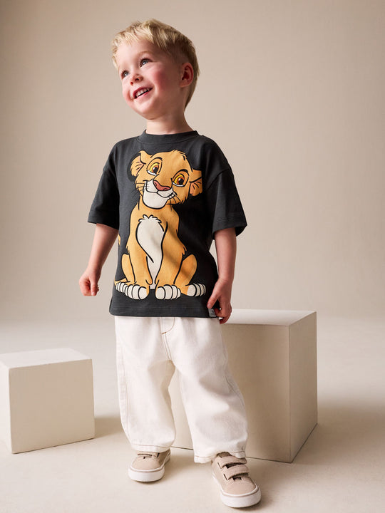 Charcoal Grey Lion King Short Sleeve T-Shirt (6mths-8yrs)