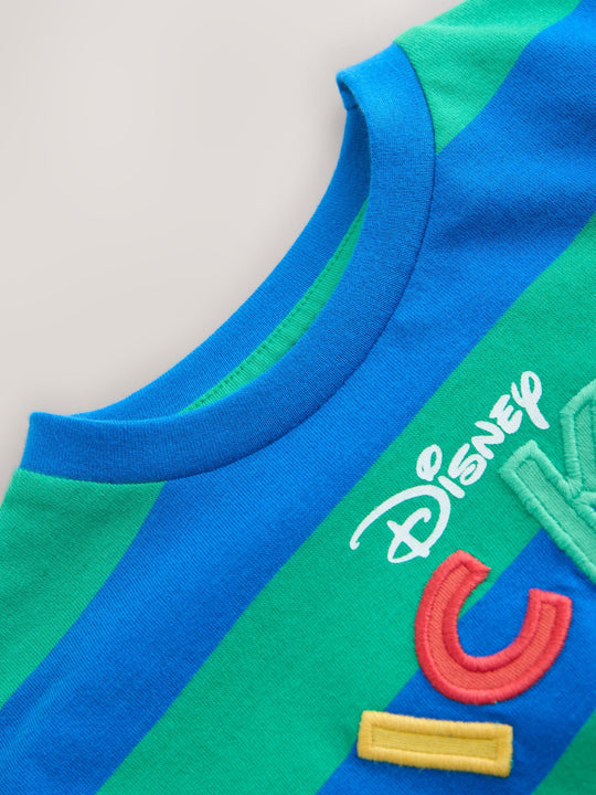 Blue/Green Mickey Mouse Short Sleeve T-Shirt (3mths-8yrs)
