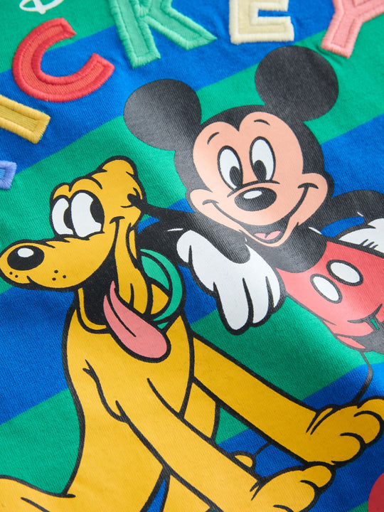 Blue/Green Mickey Mouse Short Sleeve T-Shirt (3mths-8yrs)