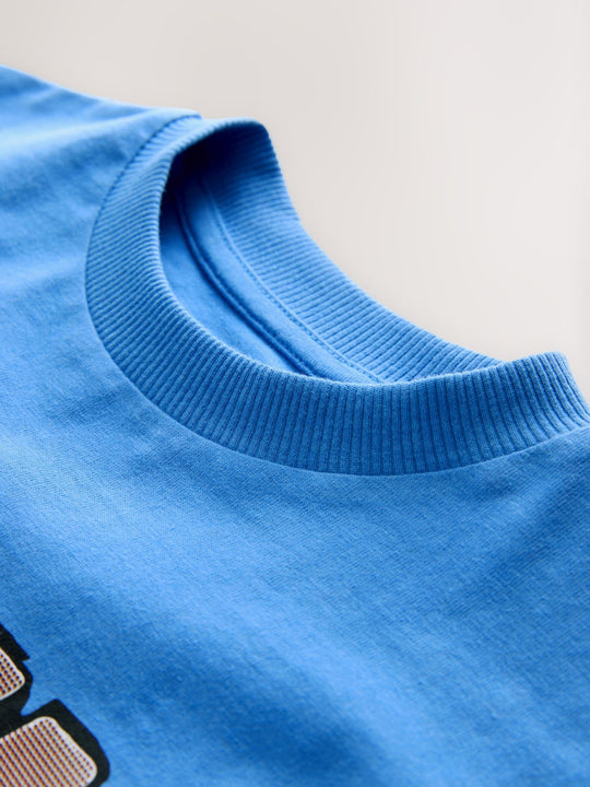 Blue Level Up Short Sleeve Graphic T-Shirt (3-16yrs)