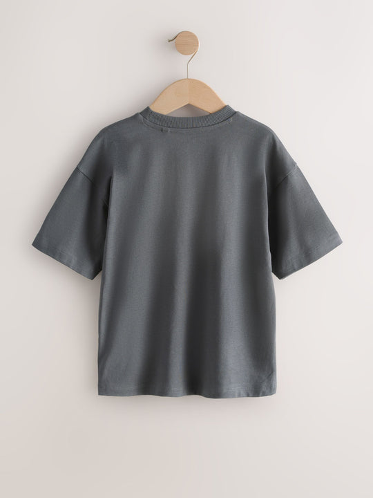 Teal/Grey/Pink Relaxed Fit Graphic Print Short Sleeve T-Shirts 3 Pack (3-16yrs)