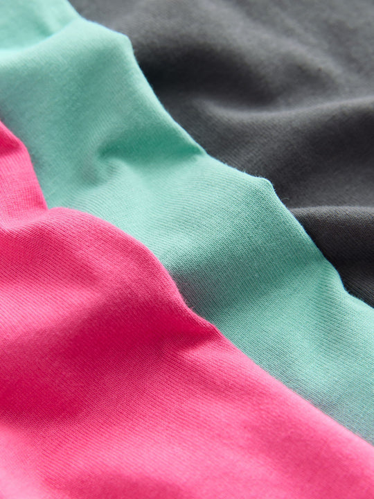 Teal/Grey/Pink Relaxed Fit Graphic Print Short Sleeve T-Shirts 3 Pack (3-16yrs)