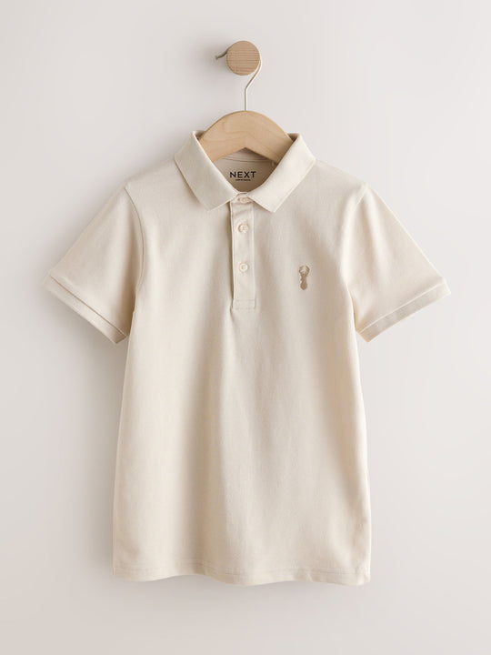 Blue/Mink/Cement Short Sleeve Polo Shirts 3 Pack (3-16yrs)