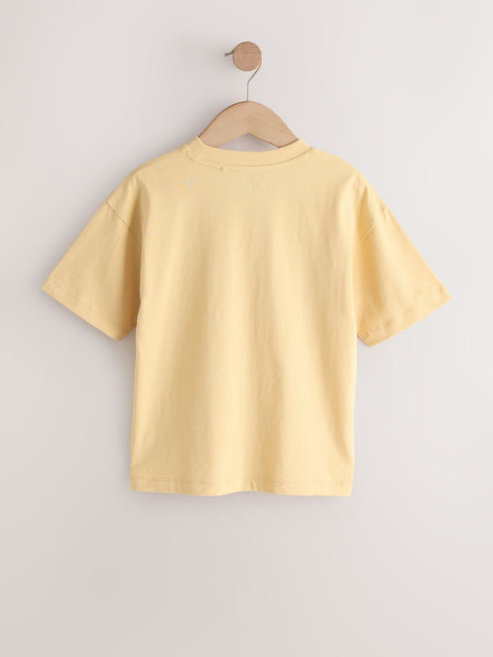 Soft Yellow Relaxed Fit Short Sleeve T-Shirt (3-16yrs)