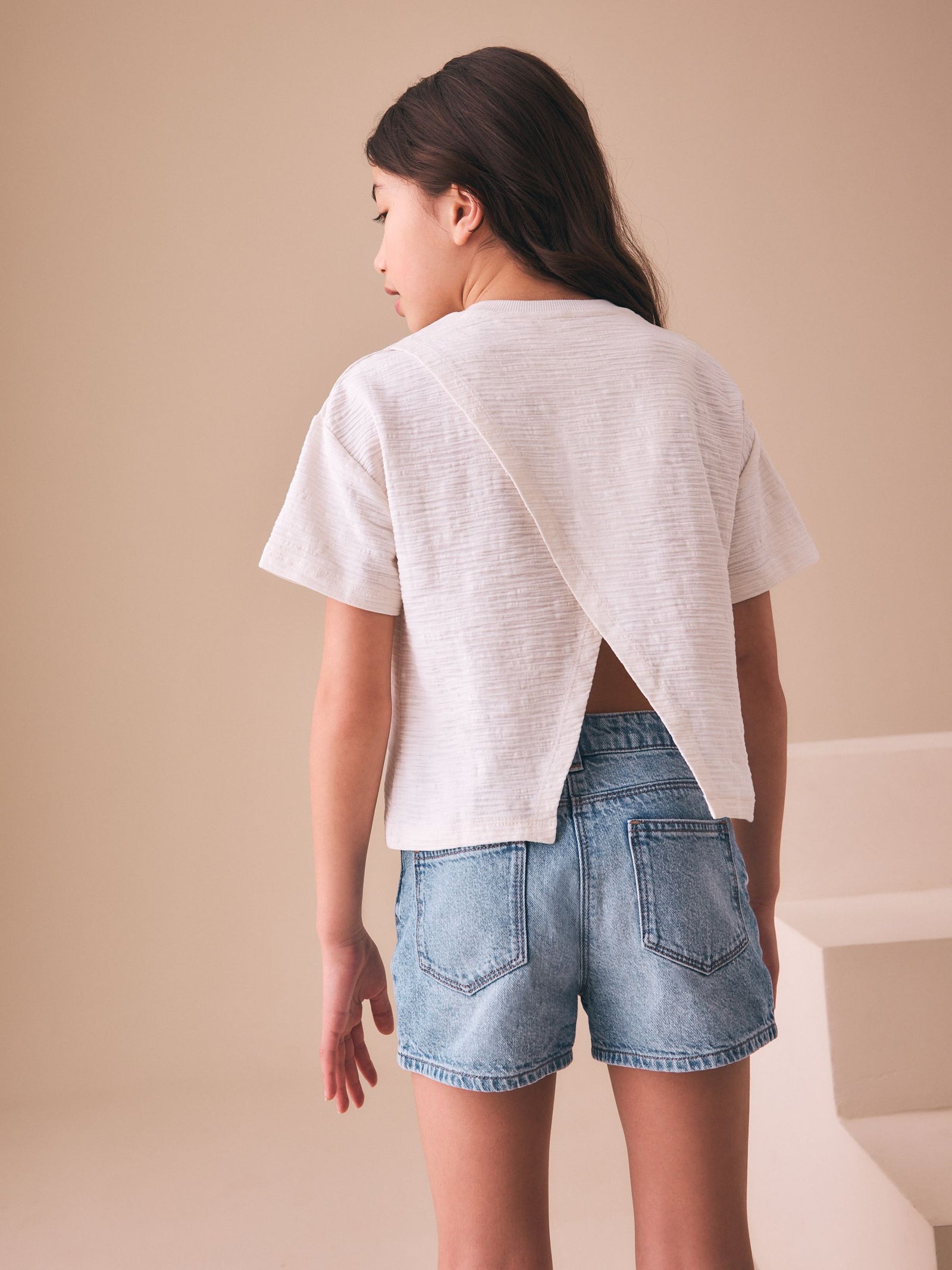 Mid Blue Denim Shorts (3-16yrs)