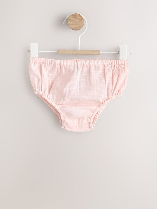 Pink Floral Embroidered Smock Baby Dress And Knicker Set 2 Piece (0mths-2yrs)