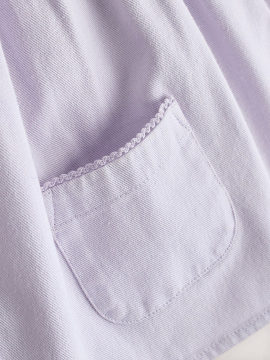Purple Woven Collar Baby Dress with Tights (0mths-2yrs)