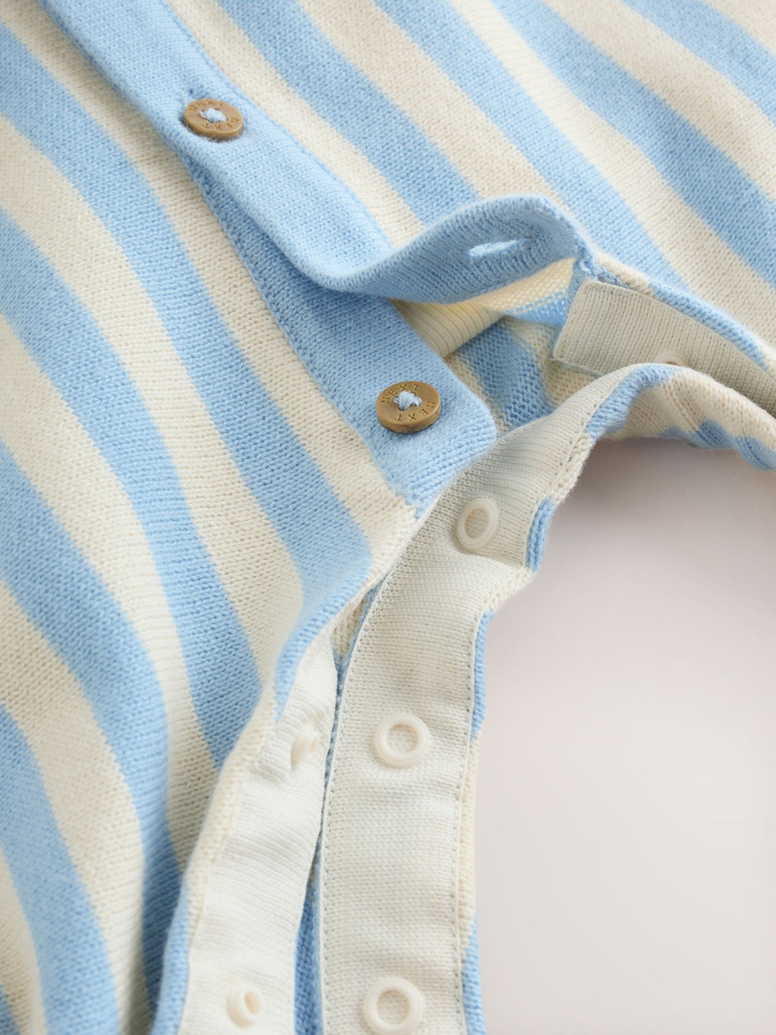 Blue Stripe Baby Knitted Dunagrees and Bodysuit Set (0mths-2yrs)