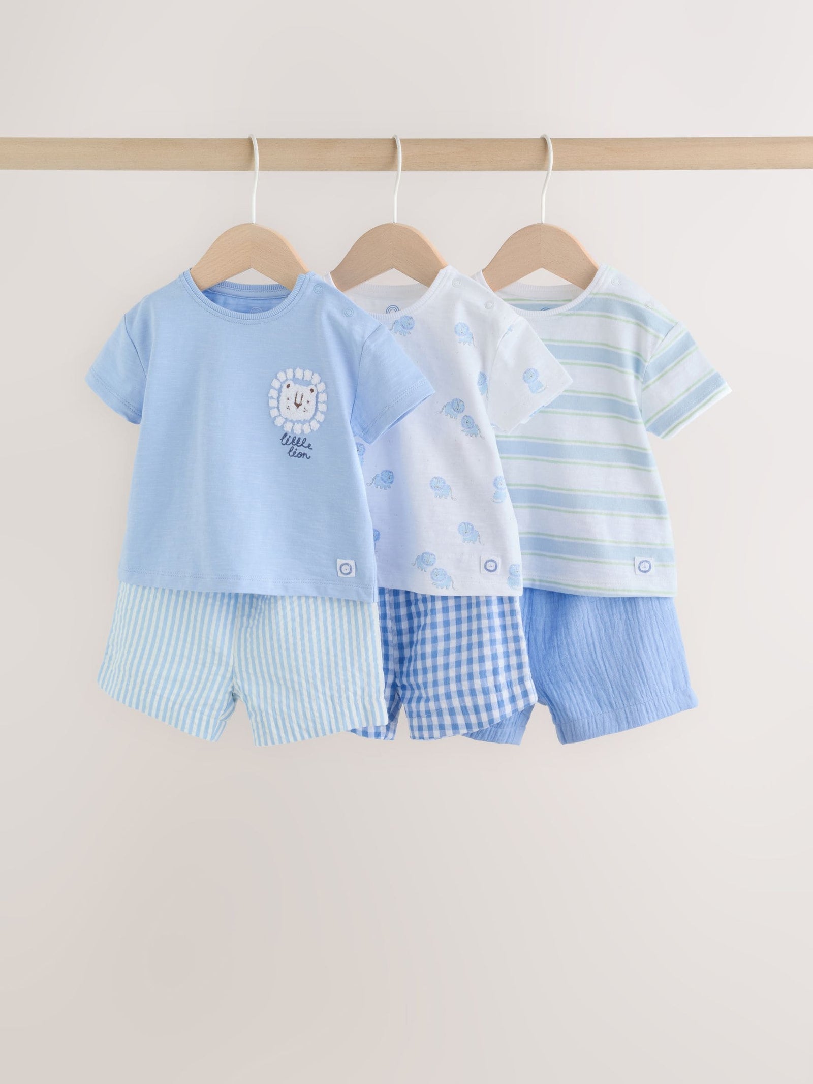Blue Lion Tops and Shorts Baby Set 6 Piece (0mths-3yrs)