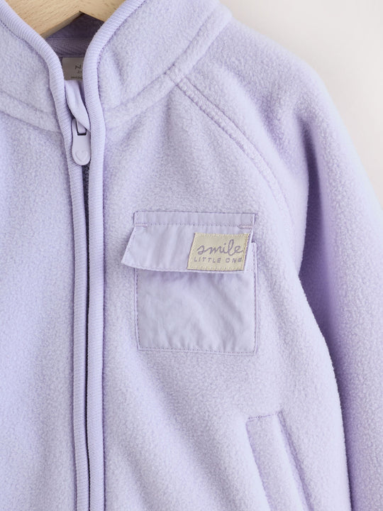Lilac Purple Microfleece Baby Jacket (0mths-2yrs)