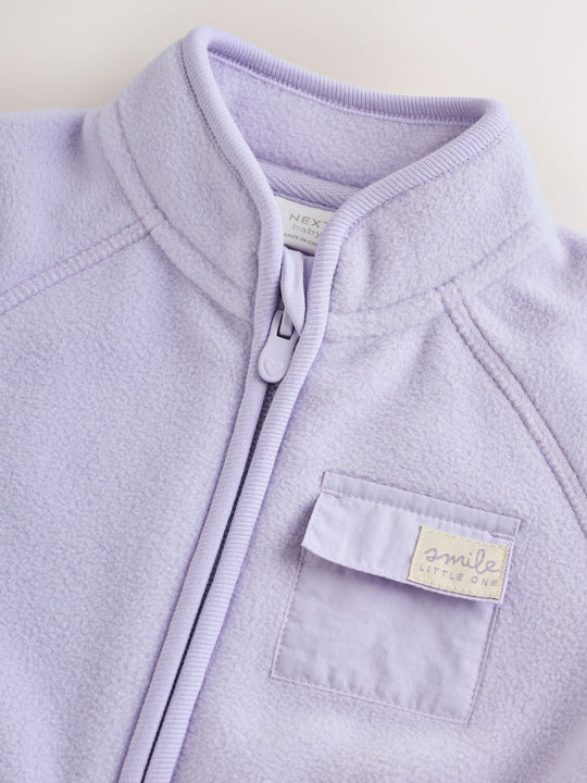 Lilac Purple Microfleece Baby Jacket (0mths-2yrs)