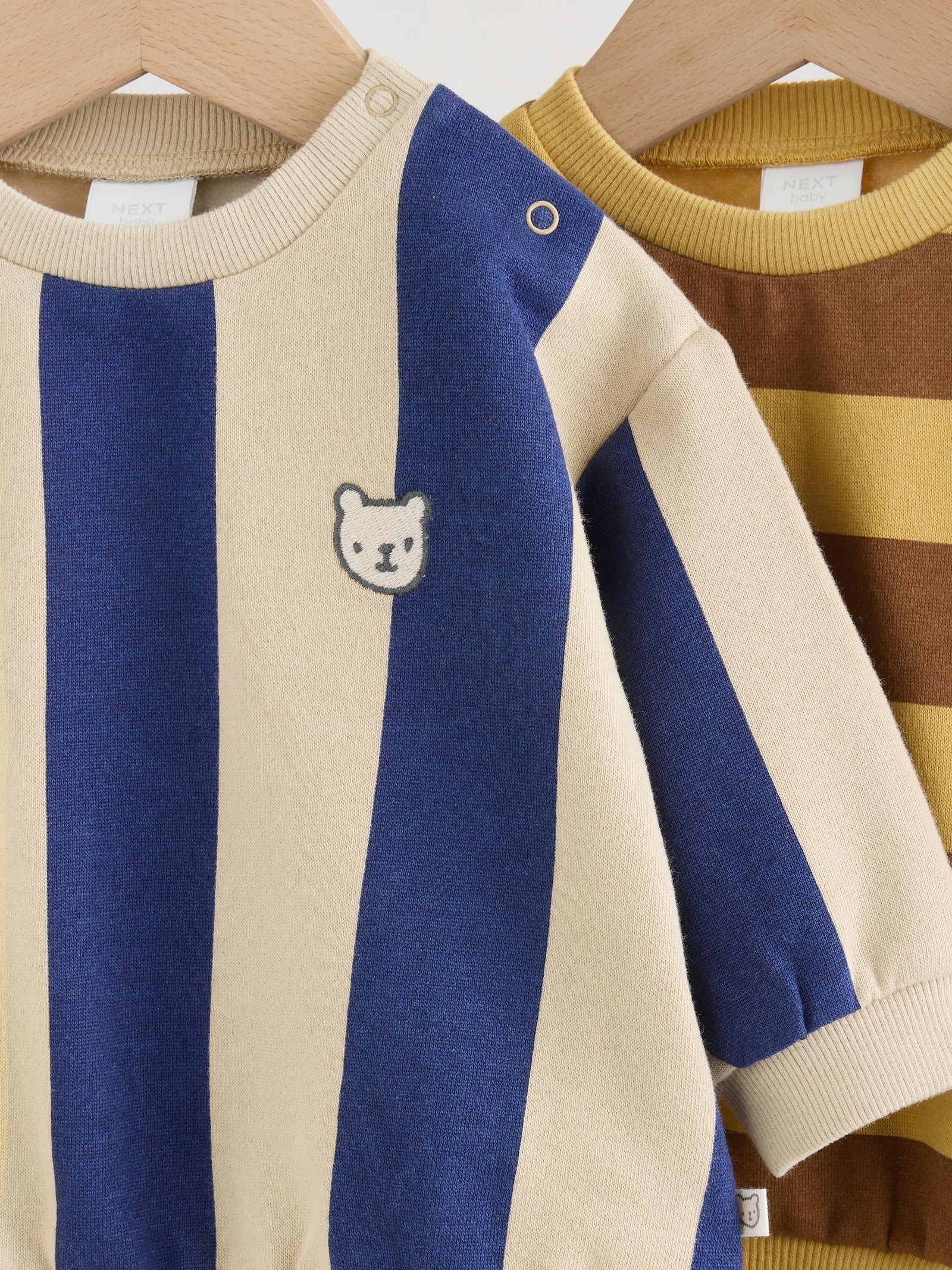 Blue/Rust Stripe Sweatshirt and Shorts 4 Piece Baby Set (0mths-2yrs)