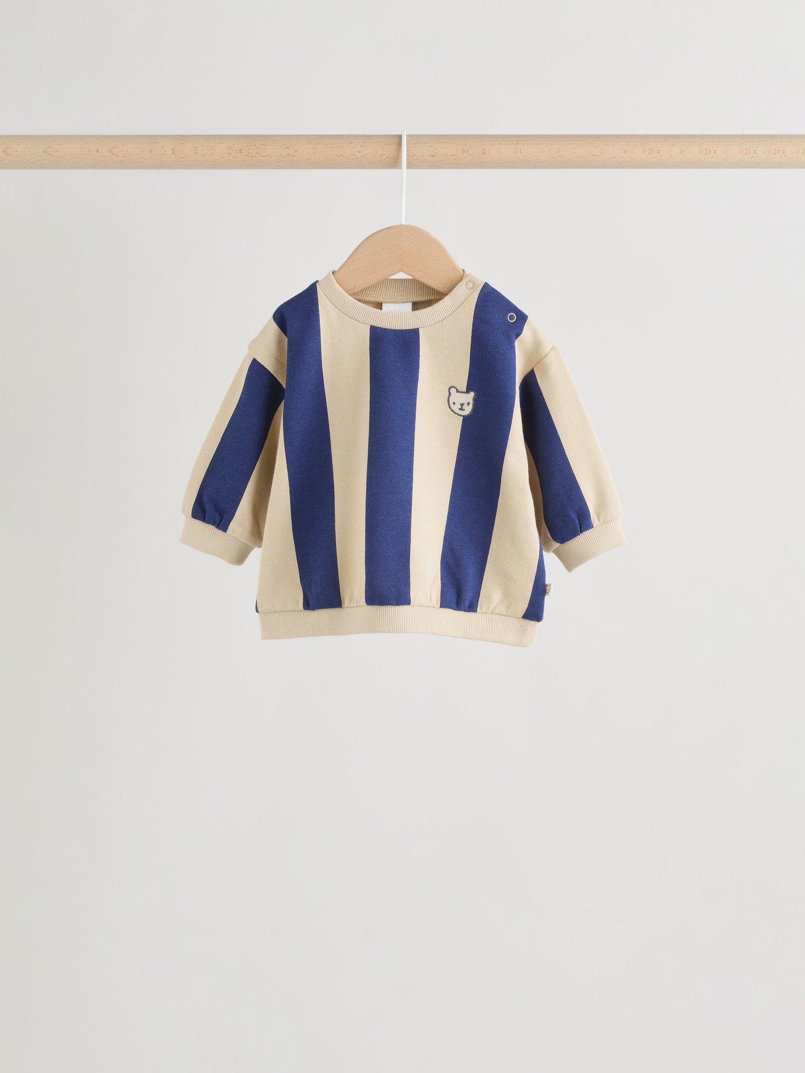 Blue/Rust Stripe Sweatshirt and Shorts 4 Piece Baby Set (0mths-2yrs)