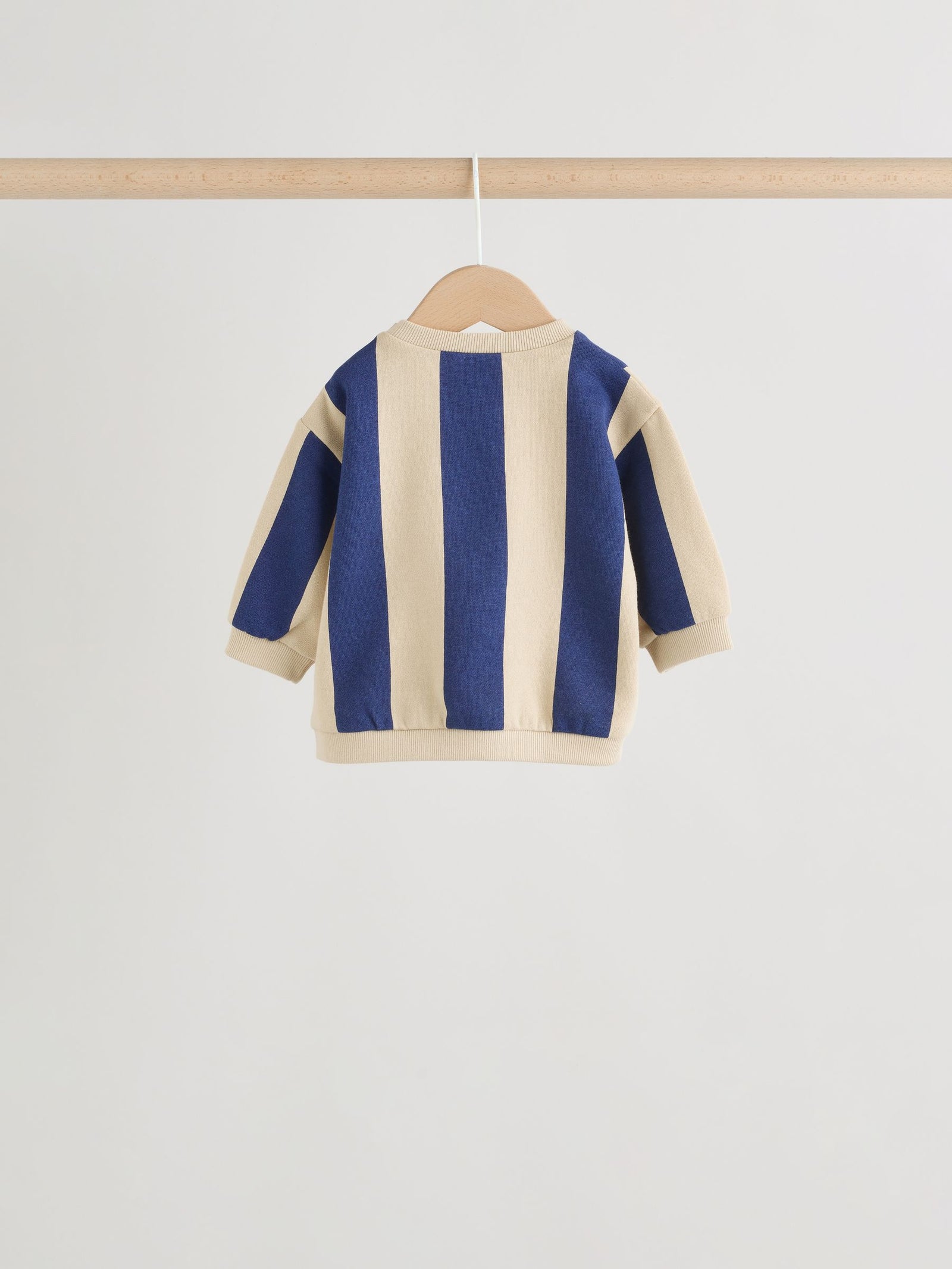 Blue/Rust Stripe Sweatshirt and Shorts 4 Piece Baby Set (0mths-2yrs)