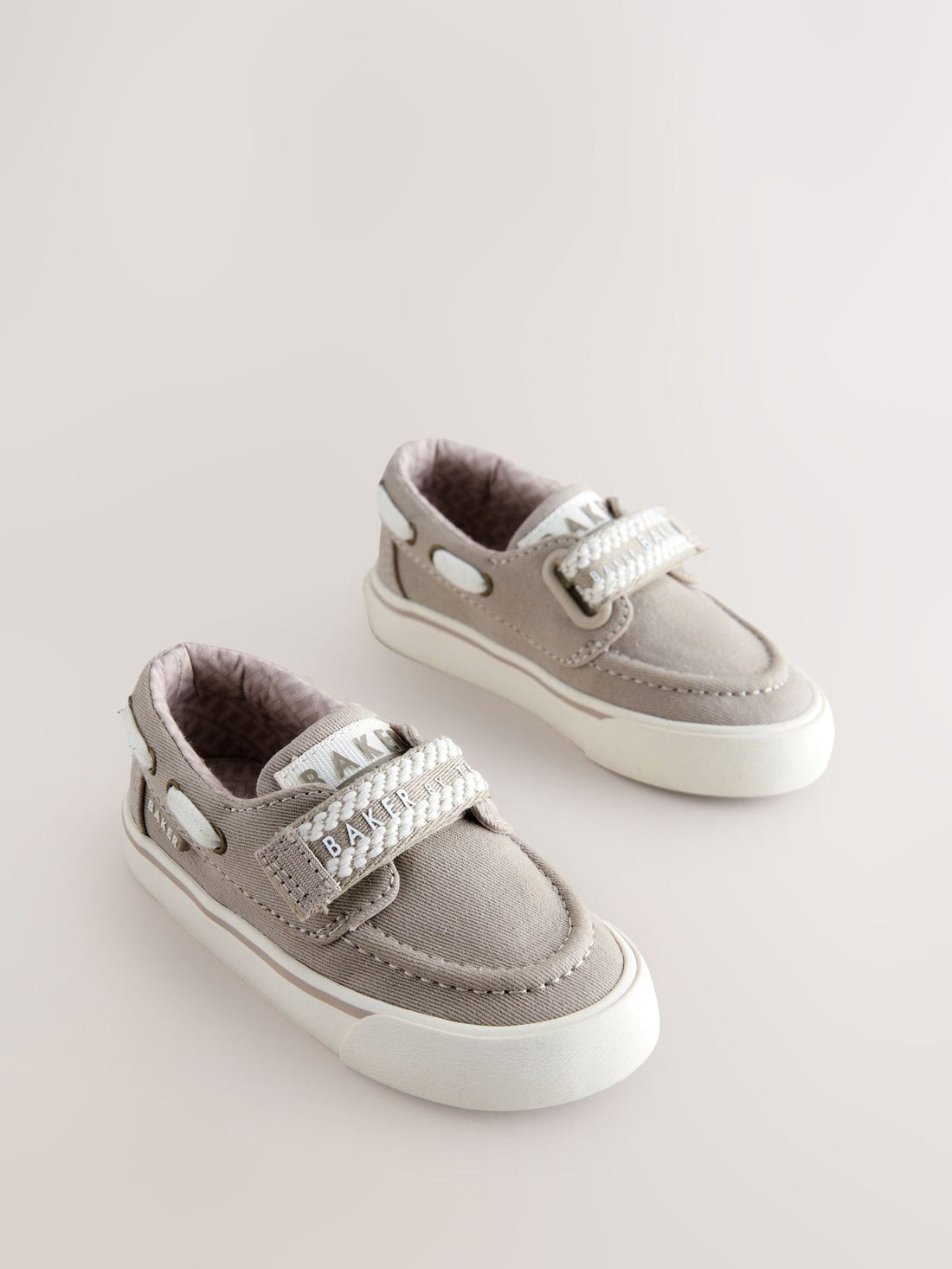 Baker by Ted Baker Stone Canvas Boat Shoes