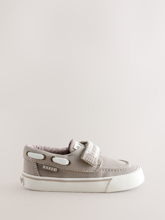 Baker by Ted Baker Stone Canvas Boat Shoes