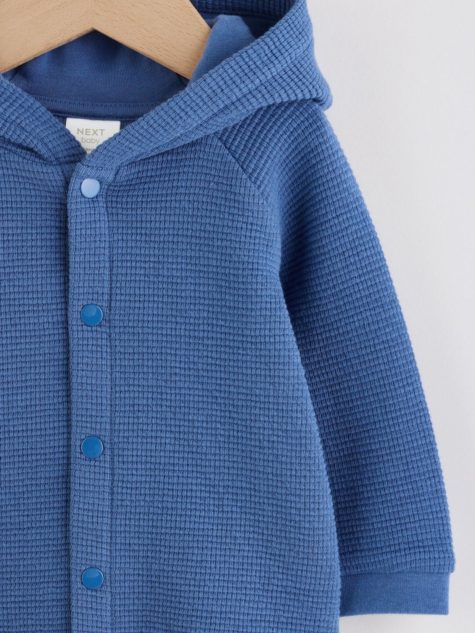 Blue Lightweight Textured Jersey Baby Jacket (0mths-2yrs)