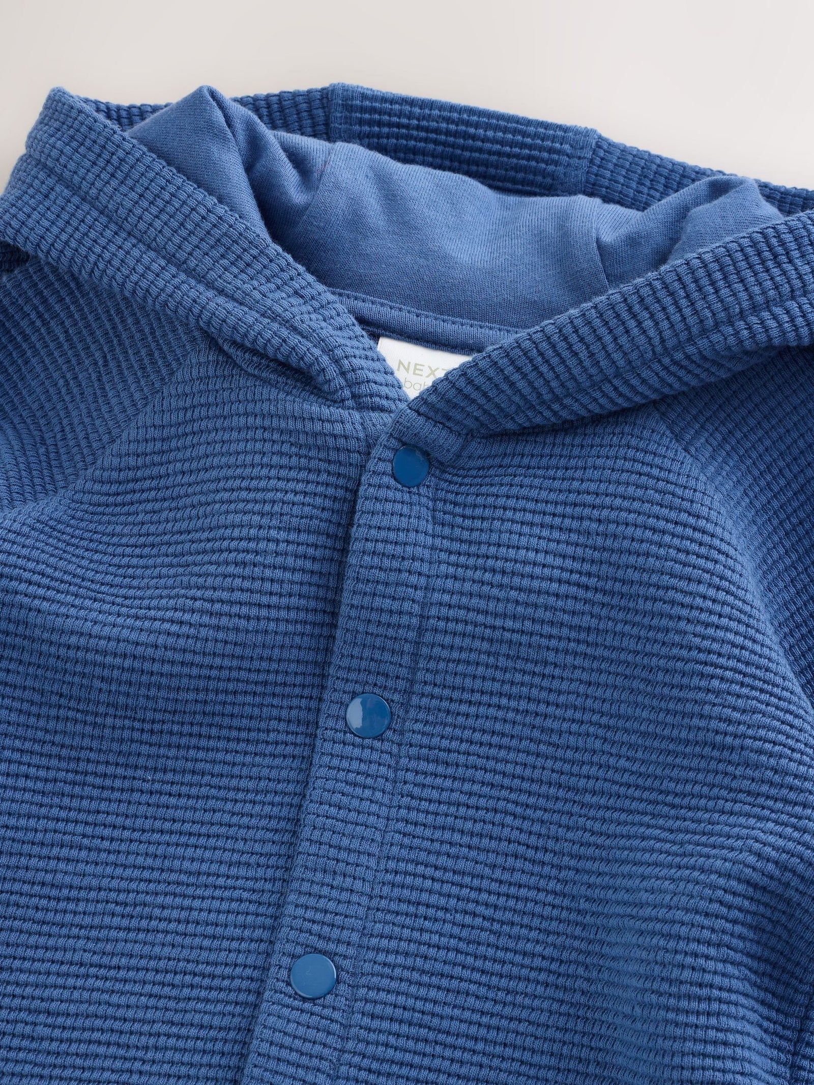 Blue Lightweight Textured Jersey Baby Jacket (0mths-2yrs)