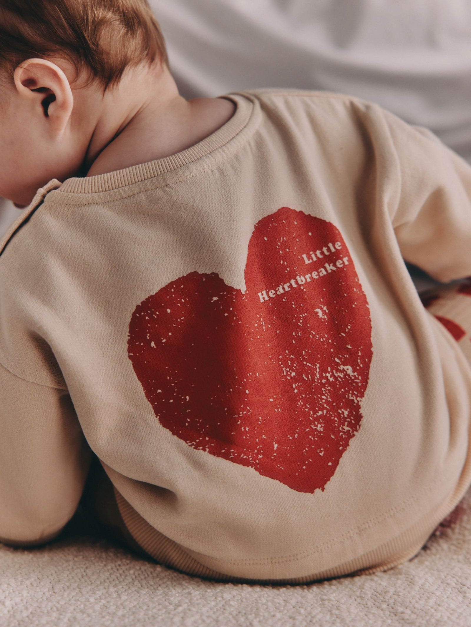 Neutral/Red Heartbreaker Sweatshirt and Leggings Baby Set (0mths-2yrs)