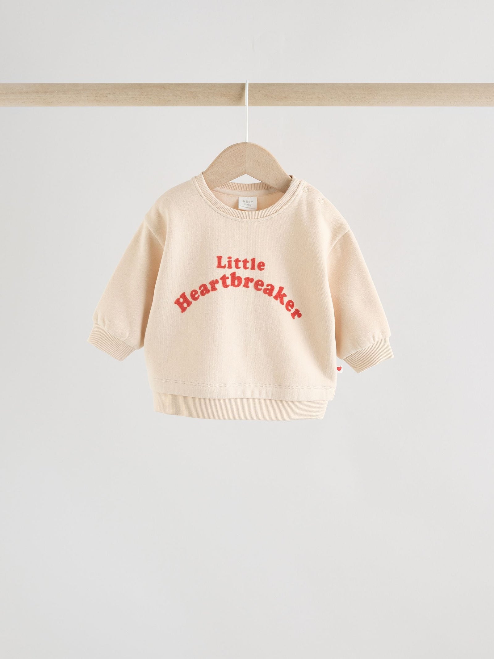 Neutral/Red Heartbreaker Sweatshirt and Leggings Baby Set (0mths-2yrs)