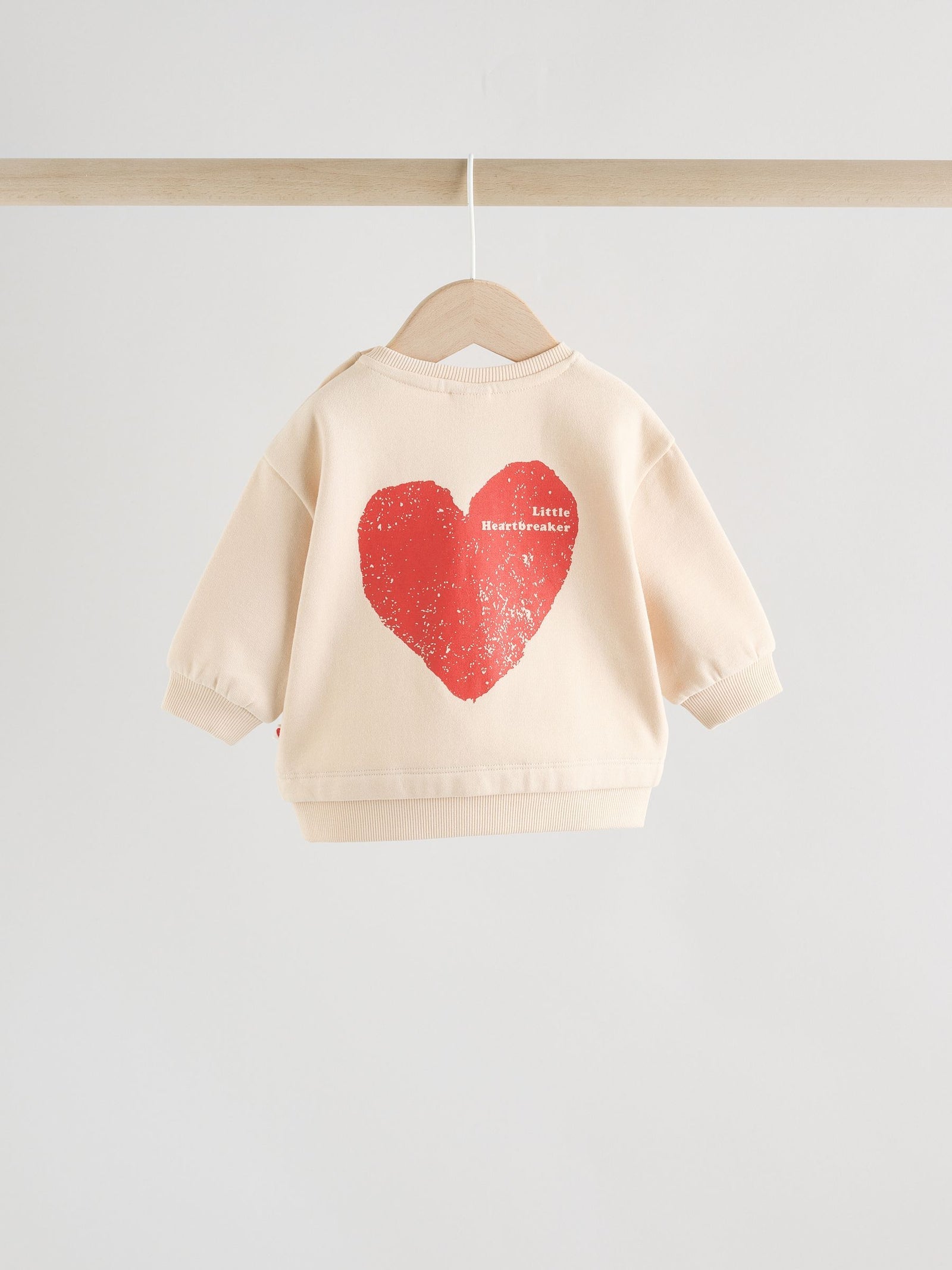 Neutral/Red Heartbreaker Sweatshirt and Leggings Baby Set (0mths-2yrs)