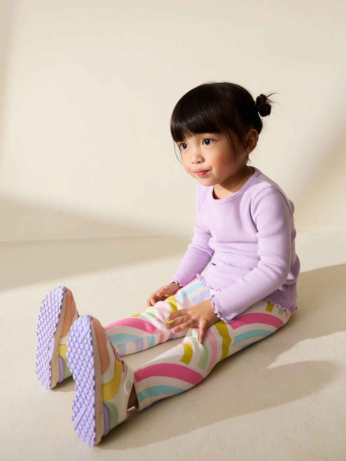 Lilac Purple Rib Long Sleeve T-Shirt (3mths-7yrs)