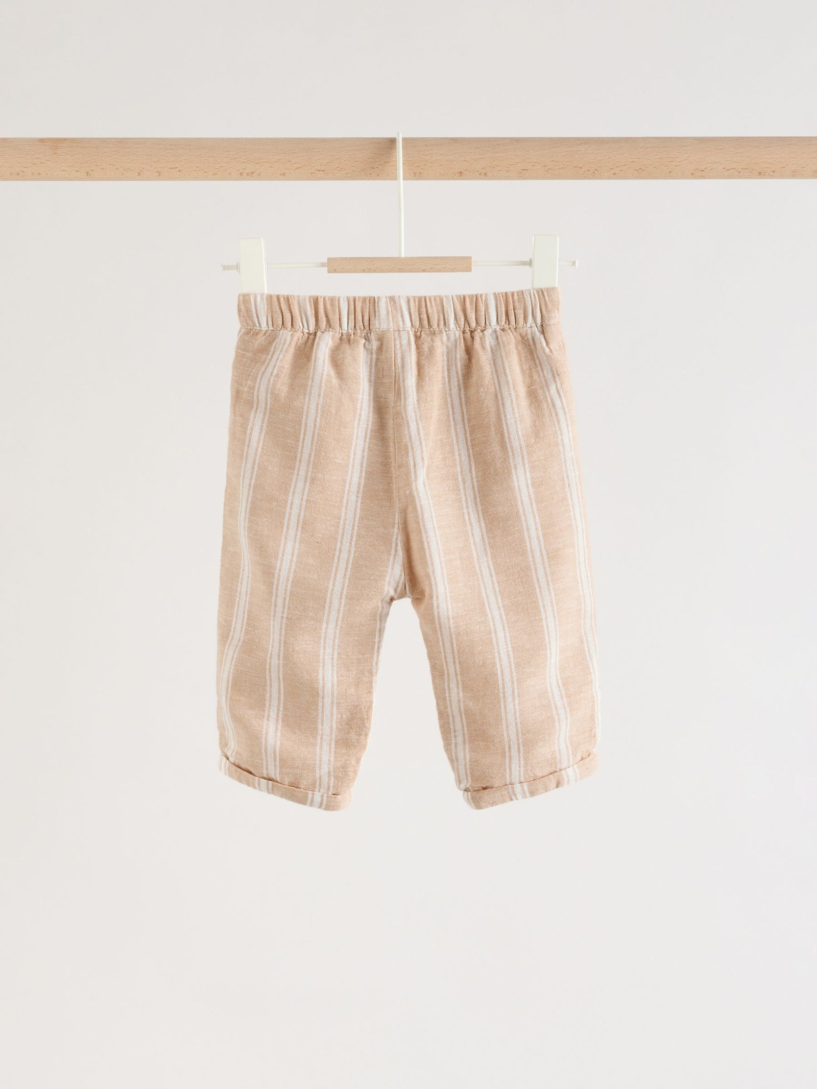 White/Orange Stripe Shirt and Trousers Baby Set (0mths-3yrs)