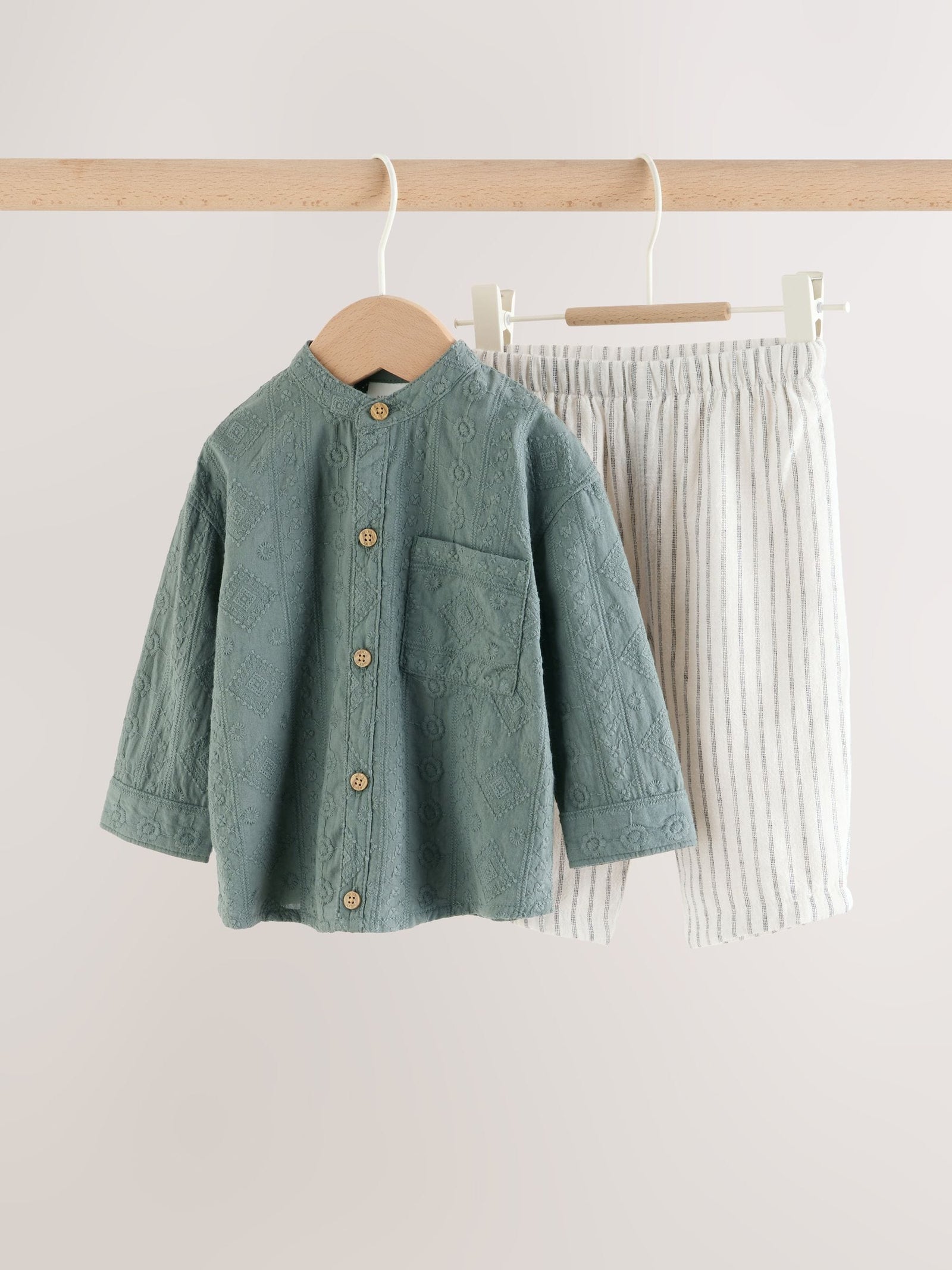 Green Shirt and Trousers Baby Set